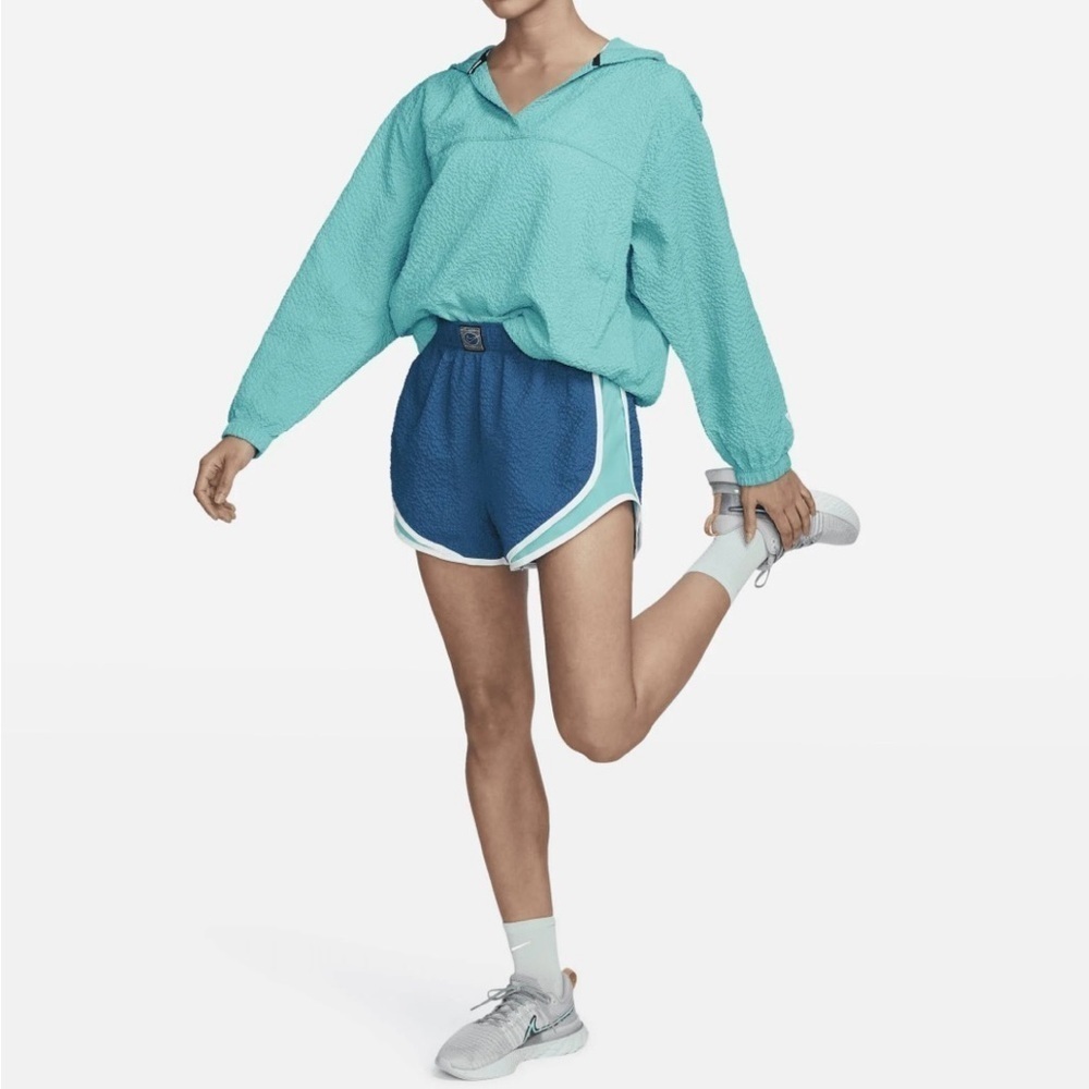 Nike Women's Shorts Nike Blue And Teal Running Athletic Shorts - Picture 2 of 13
